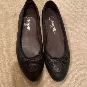 Authentic Quilted Chanel Ballet Flats Size 38.5